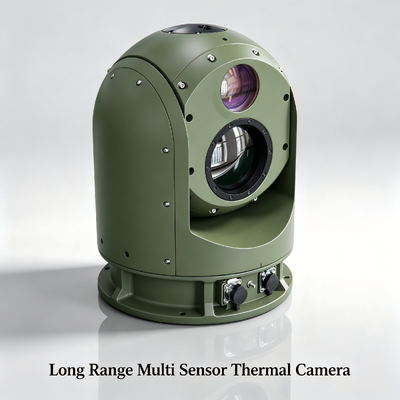 Thermisch bewakingssysteem met 640*512 resolutie en IP67Long Distance Multi-sensor thermische camera voor de afschrikking van luchthavenvogels