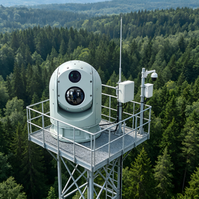 Onverkoelde sensor thermische beveiligingscamera voor minder lange afstand Multi-sensor thermische camera voor bewaking en beveiliging van de omgeving