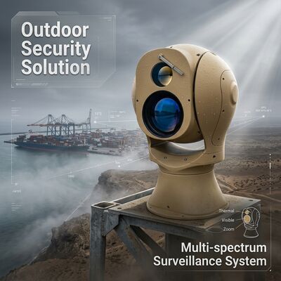 Detectieafstand Voertuig 13 km Mensen Infraroodcamera voor lange afstandMulti-spectrum optisch elektronisch platform Thermische lens voor veiligheid