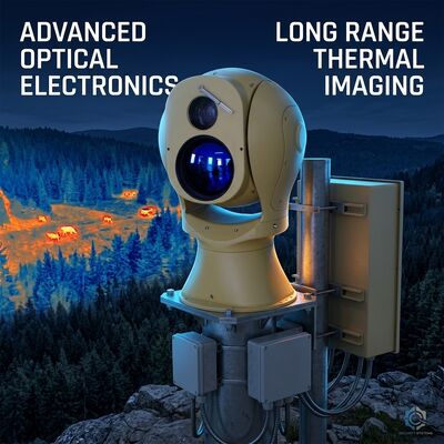 PTZ thermische camera met 10x optische zoom, IP66 weerbestendig en intelligente tracking voor perimeterbeveiliging